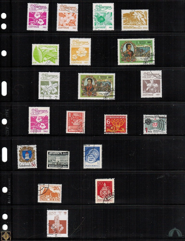 5 VARIO 6S PLUS Pocket Double Sided Pages for Stamp and Other Collecting, Black