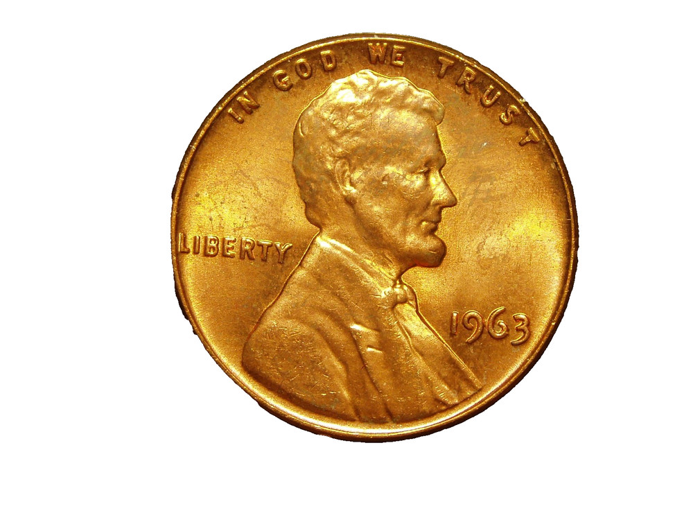 1963  AU LINCOLN MEMORIAL CENT #6