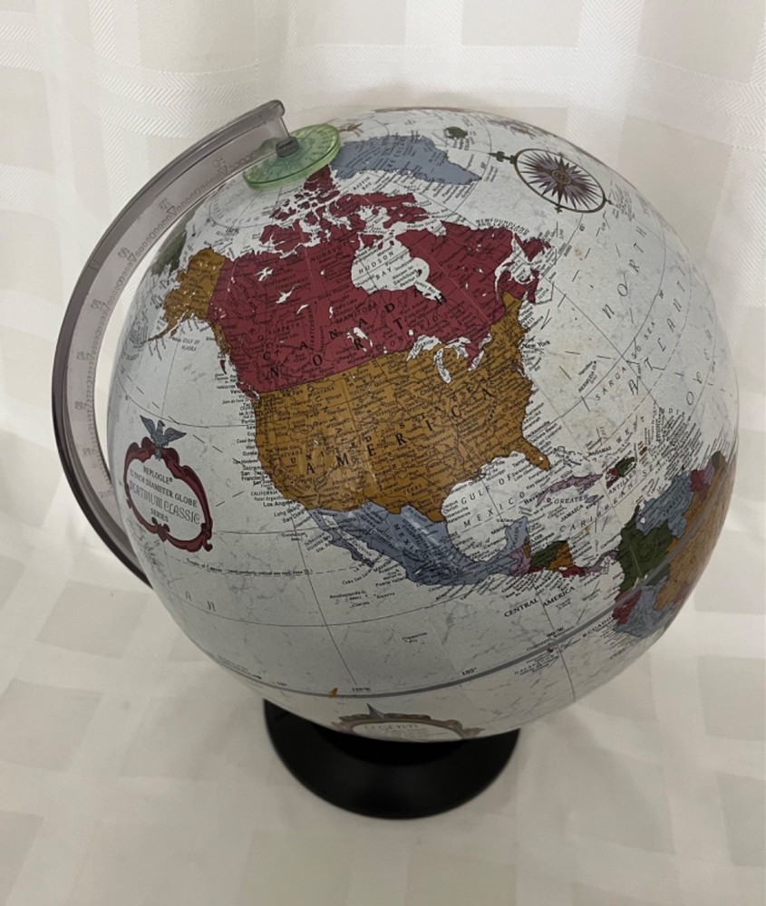 Vintage Replogle 12" Diameter World Globe ~ Platinum Classic, Explorer Series