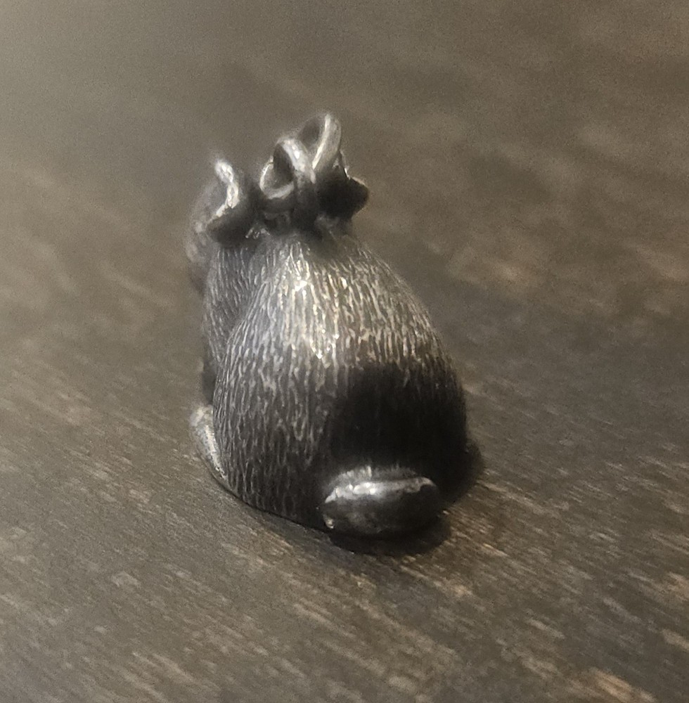 S. KIRK & SON Solid Cast Sterling Silver Miniature "Hare Raiser" Bunny Rabbit