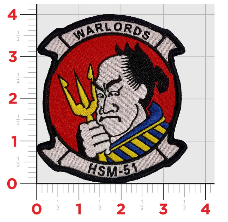 NAVY HSM-51 WARLORDS SQUADRON EMBROIDERED PATCH