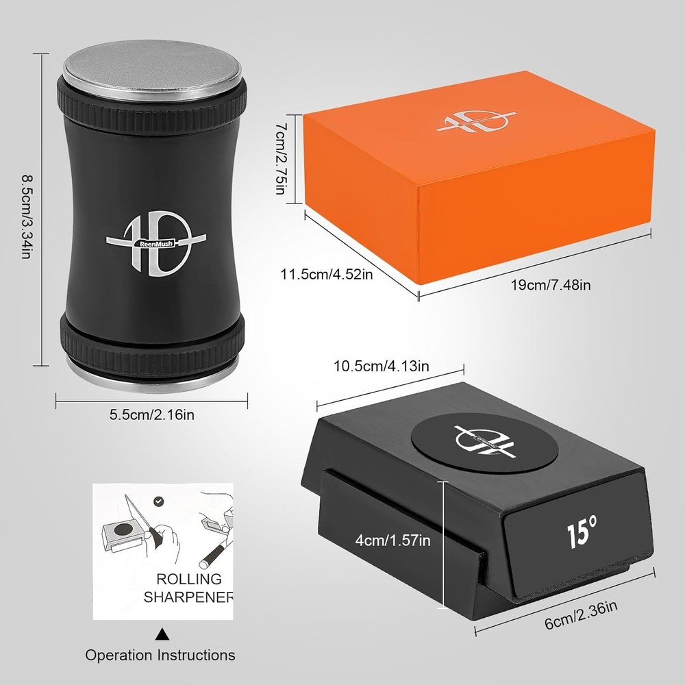 Diamond Rolling Knife Sharpener Straight Edge Roller Knife Sharpening 2-Angle