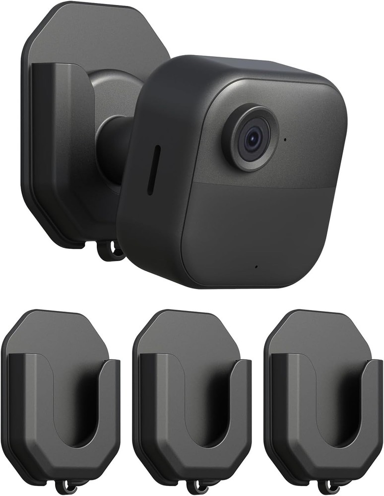 Black 3 Pack Blink Camera Mounts - Adhesive Brackets for Effortless Installation