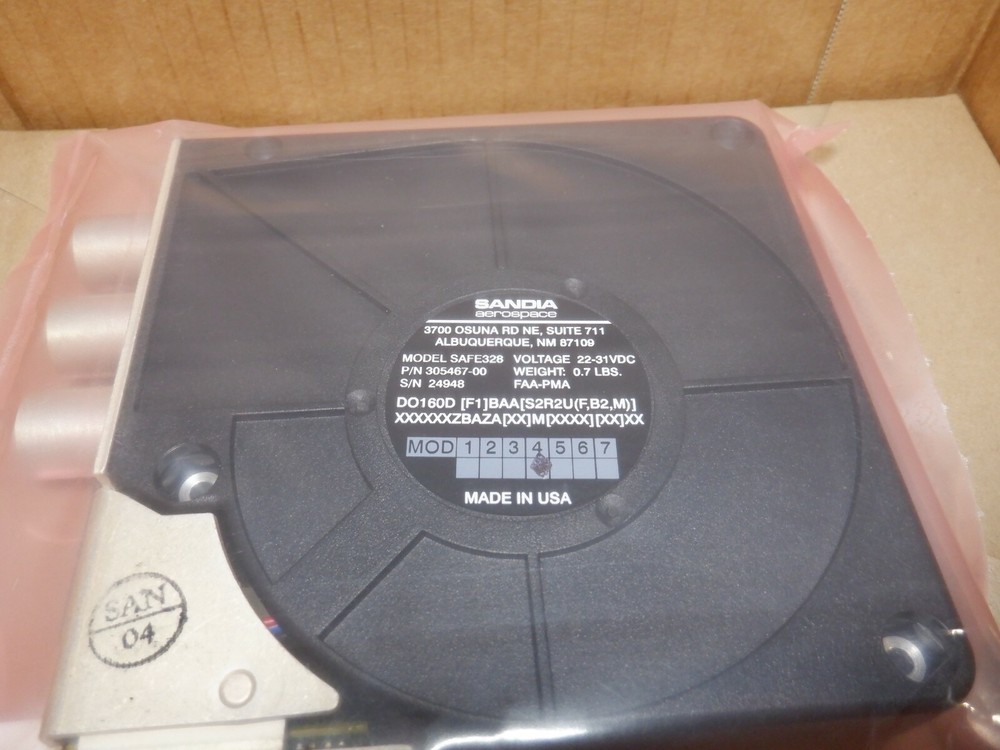 SANDIA AEROSPACE SAFE 328 COOLING FAN