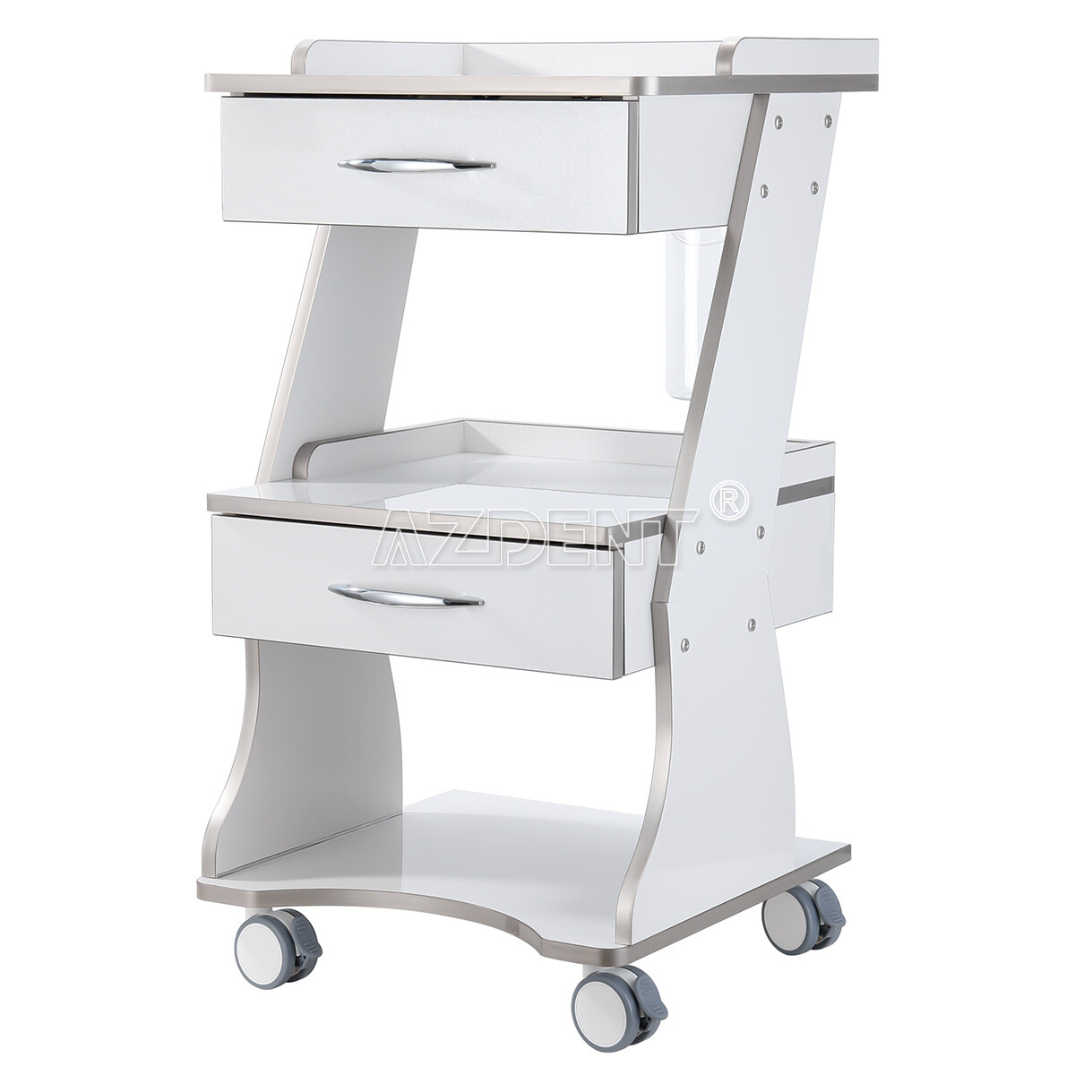 Dental Medical Cart Mobile Storage Cabinet with Drawers/Trolley Cart with Socket
