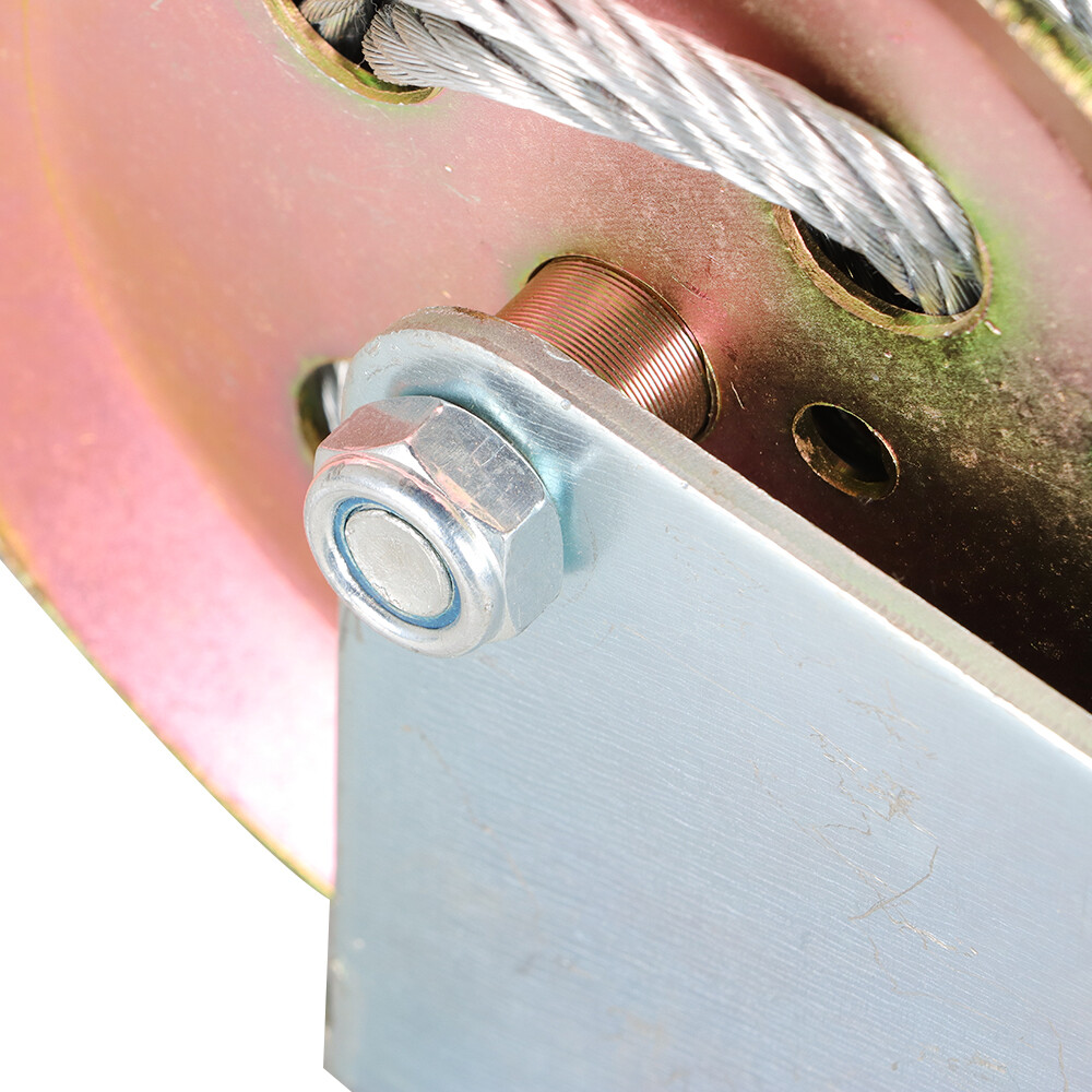 3500lbs Dual Gear Hand Winch Hand Crank Manual Boat ATV RV Trailer Cable