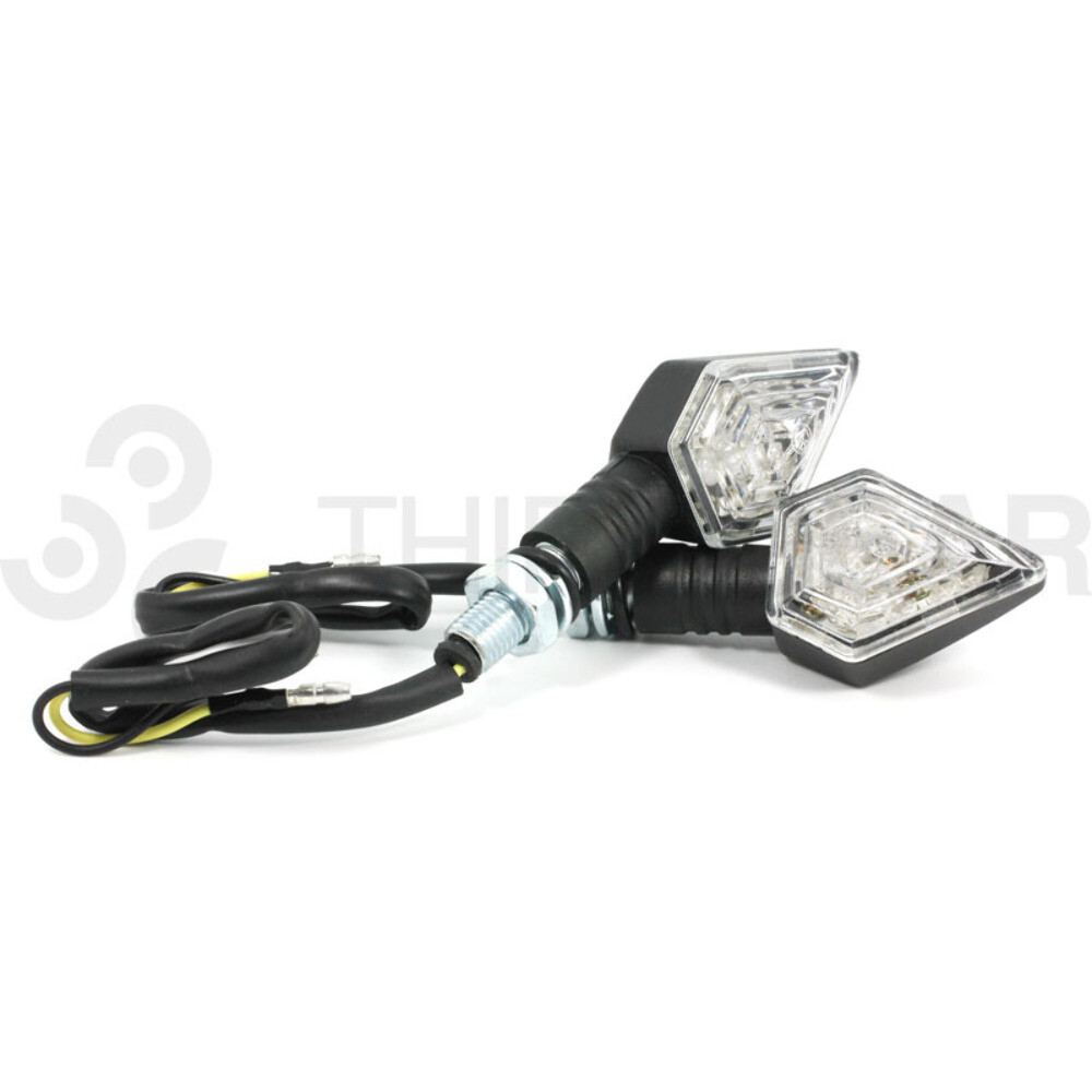 Black Diamond ABS Single LED Motorcycle Indicators Pair