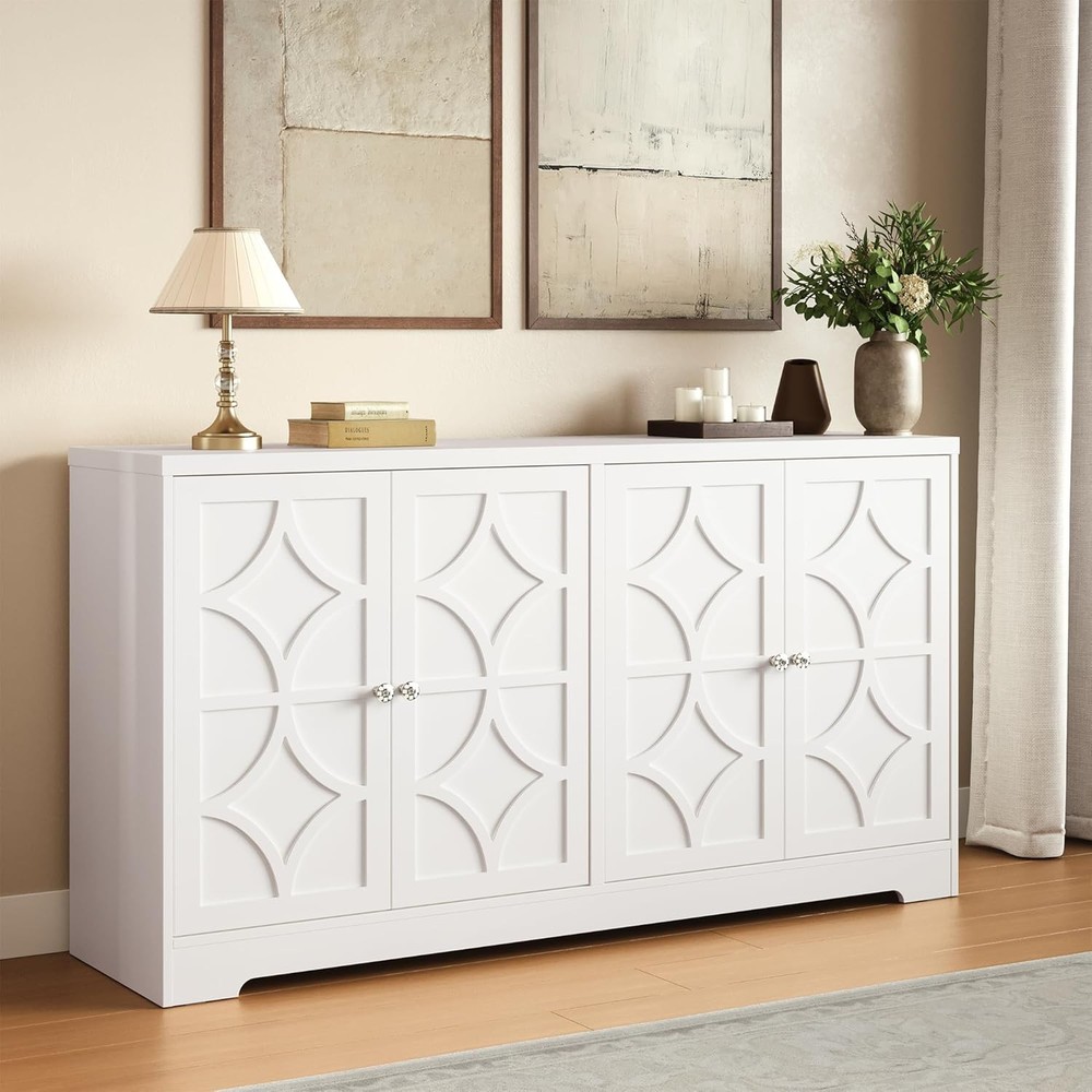 Sideboard Buffet Cabinet with Stora, 56" Modern Sideboard