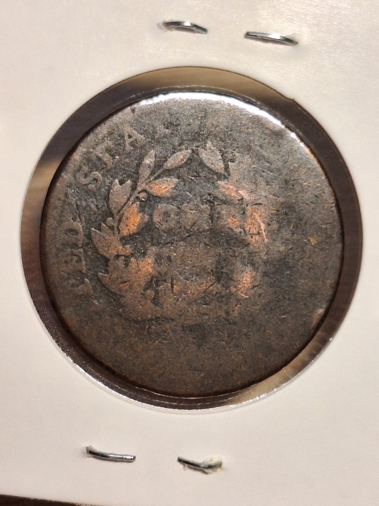 1802? Draped Bust Large Cent Worn Date/Details Low-grade Stems Reverse Early US