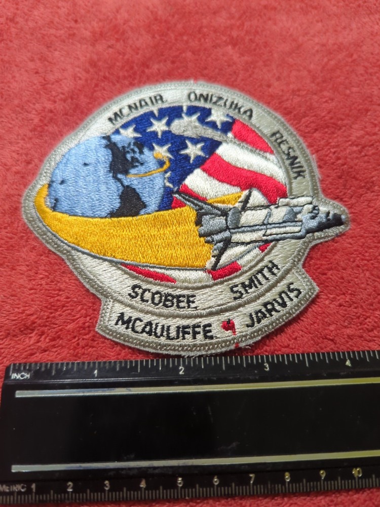 NASA SPACE SHUTTLE PATCH W/McNAIR ONIZUKA RESNIK SCOBEE SMITH McAULIFFE JARVIS