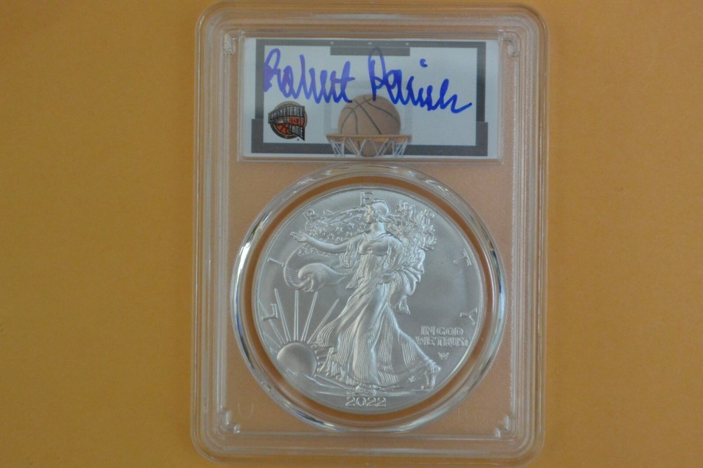 2022 $1 American Silver Eagle 1oz PCGS MS70 First Day Issue Robert Parish