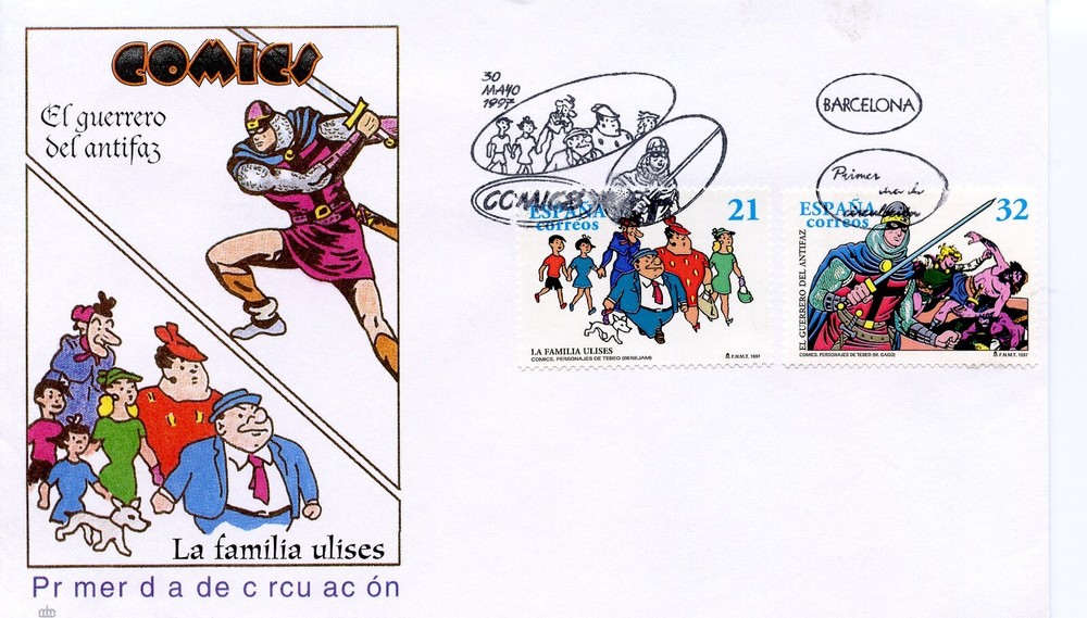 SPAIN  1997 Comic Characters  FDC3082
