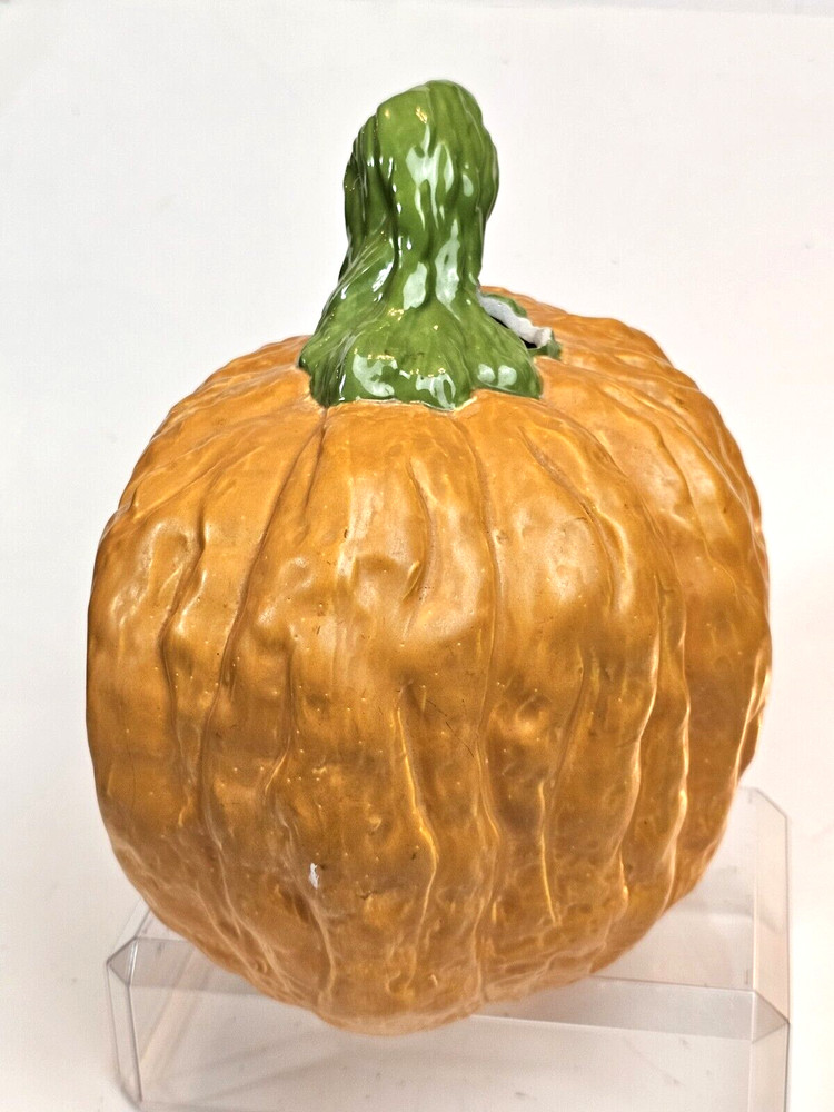 Delora Ceramic Pumpkin w/Thanksgiving Theme