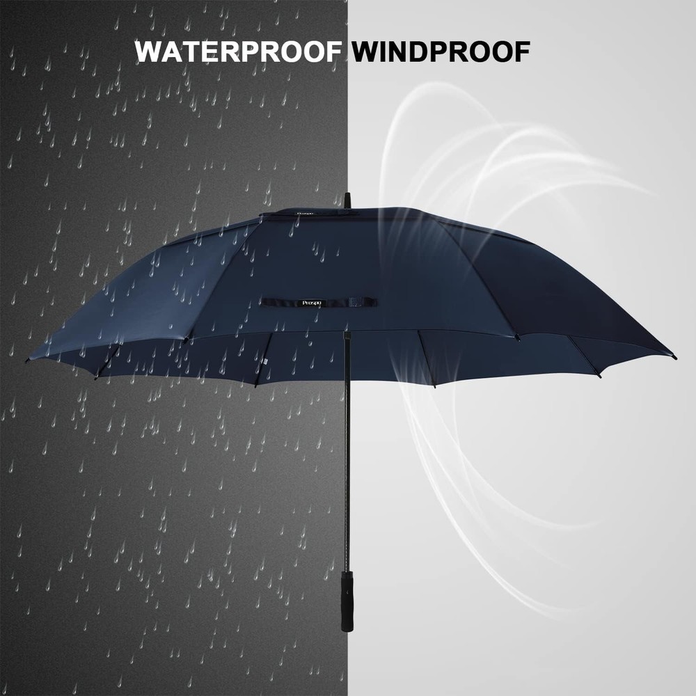 72 Inch Huge Large Oversize Golf Umbrella Automatic Open Double Canopy Windproof