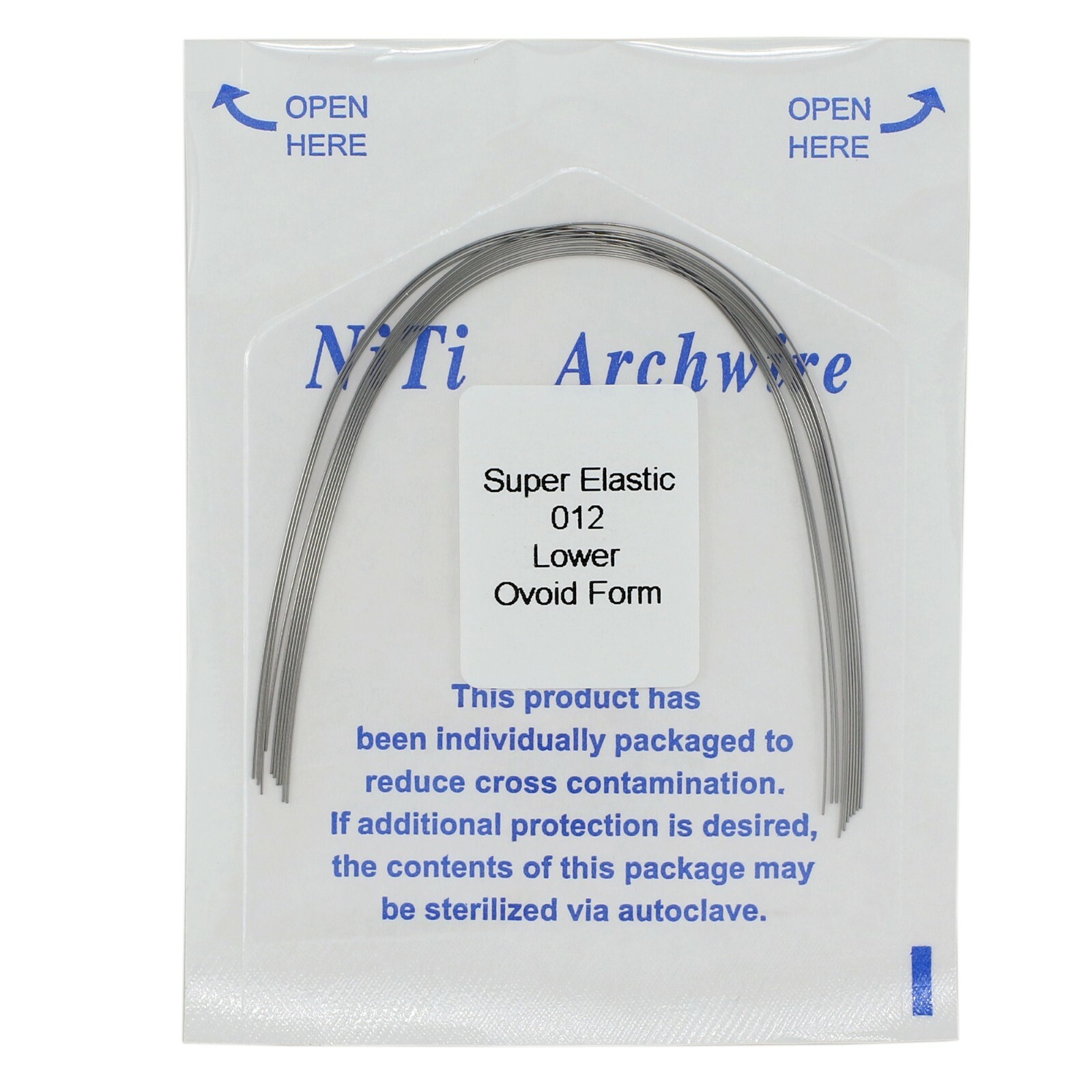 100PCS Dental Orthodontic Arch Wire Niti Stainless Steel Round Rectangular Ovoid