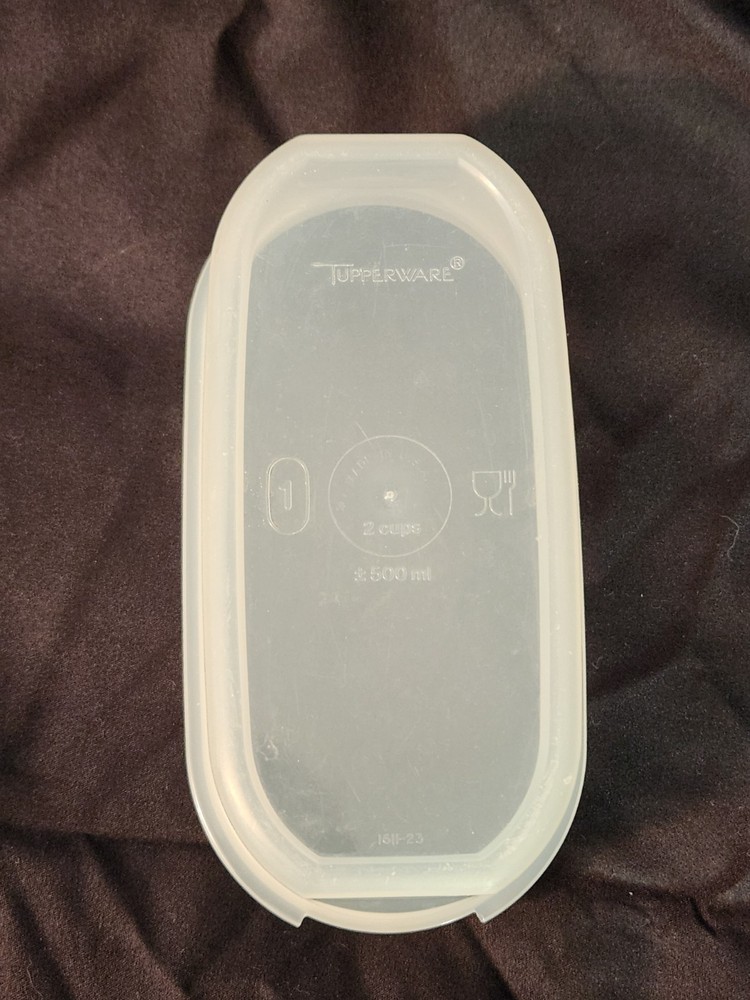 Frosted Clear Modular Mates 2 Cup Container Replacement Vintage Tupperware 1611
