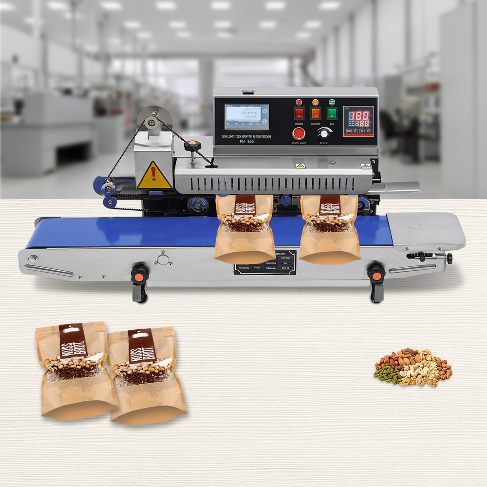 Automatic Continuous Sealing Machine With Inkjet Printing Packing Band Sealer US