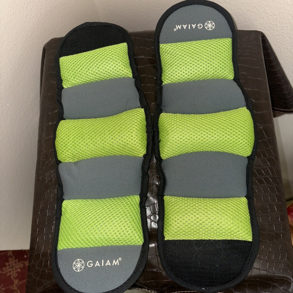 Gaiam Ankle Weights Strength Training Sets with Adjustable Straps 2 Lbs Each