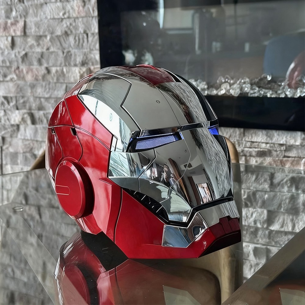 Iron Man 1:1 MK5 Jarvis Deformable Voice Control Wearable Helmet Christmas Mask