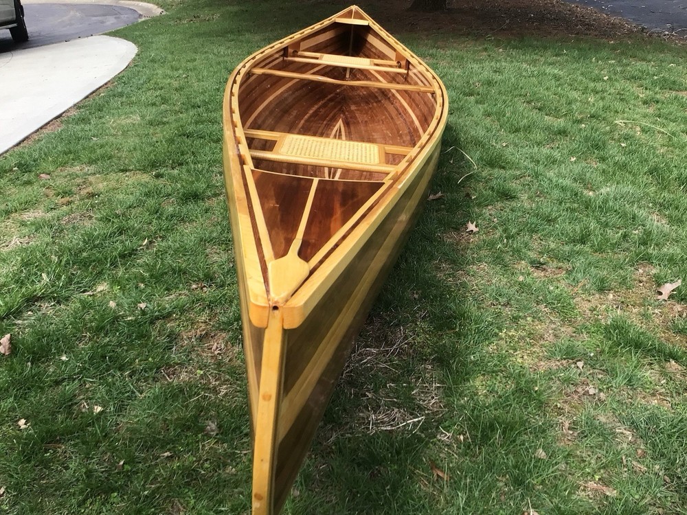16 Foot Hand Built Cedar Strip Canoe
