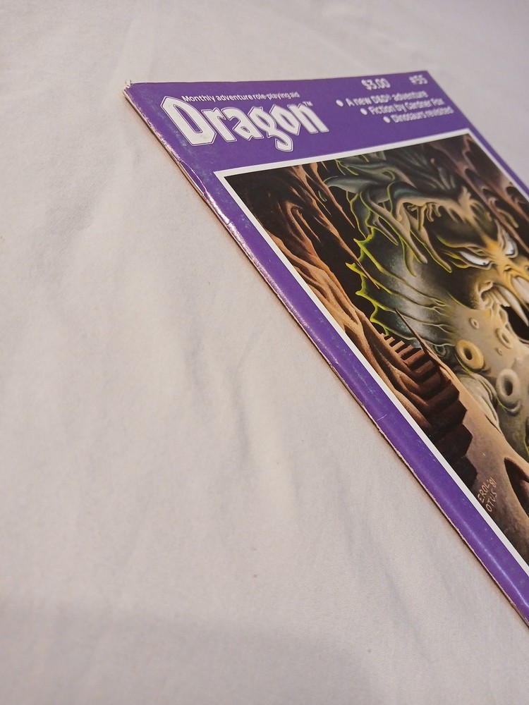 Vintage Dungeons And Dragons Dragon Magazine #55 Missing Insert Module