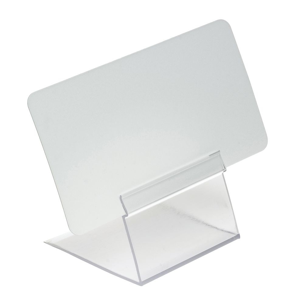 Hubert Clear Plastic Easel - 1"H x 2"L