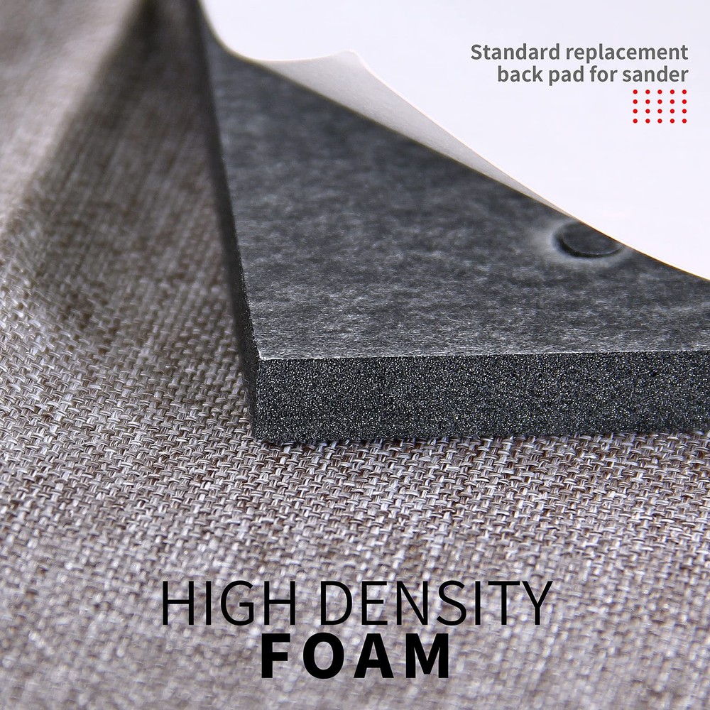 6 Pack Black Foam Sander Pad Replacement Self Adhesive Sponge Pads