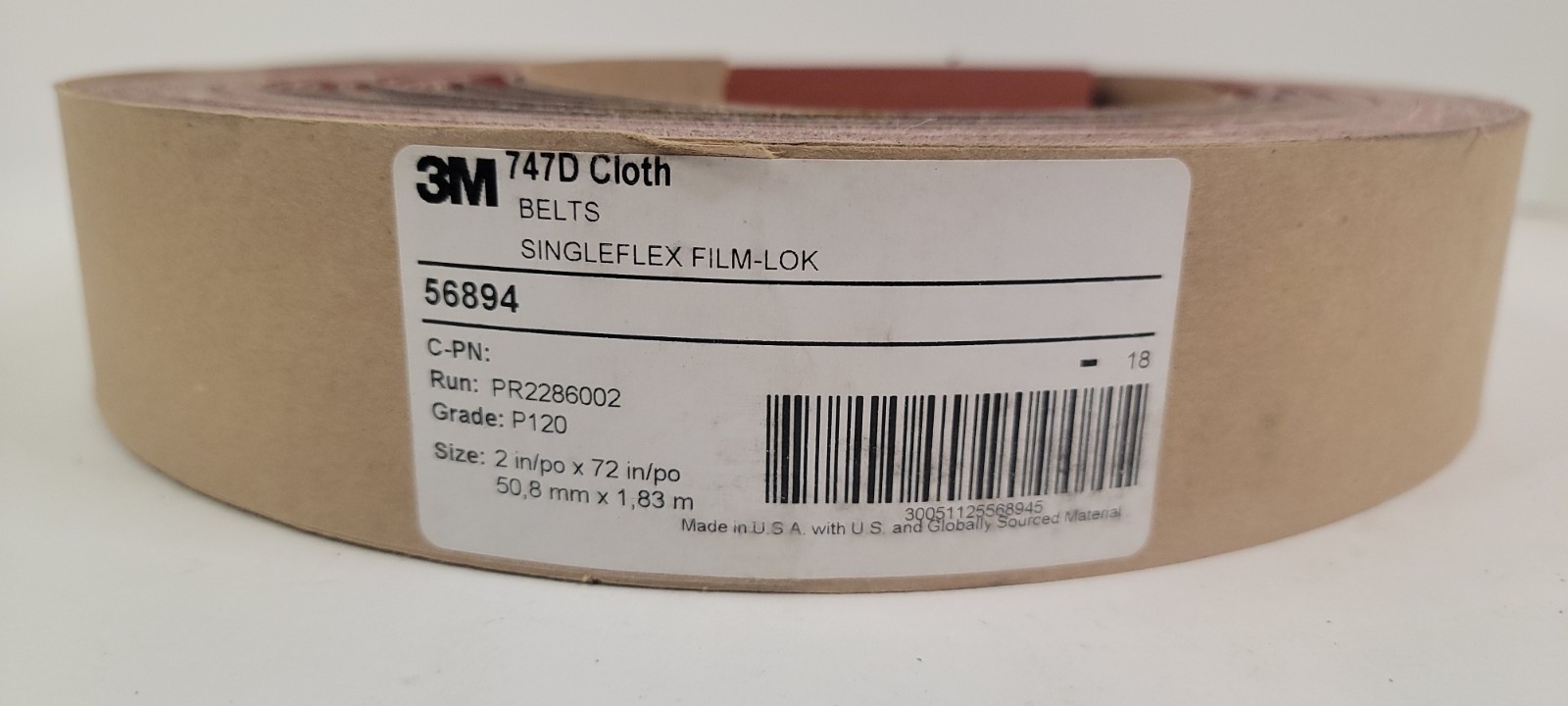 3M Cubitron 747D Sanding Belt, 2x72 Inches Ceramic P120 X-weight 2 72