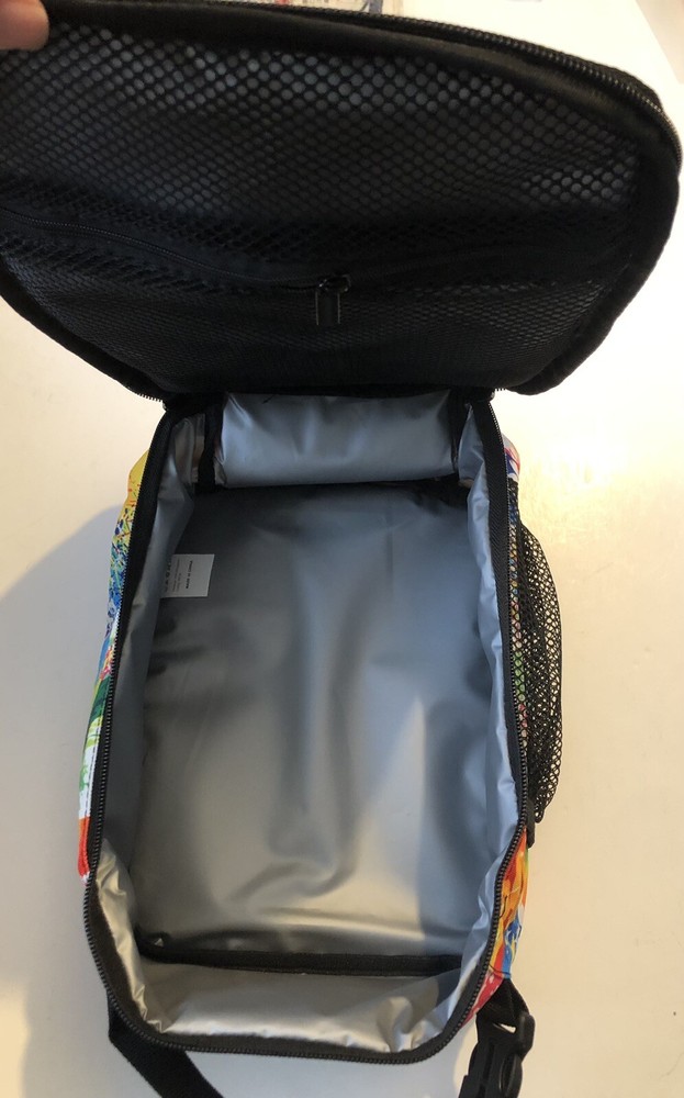 Soccer Theme Lunch Bag Zipper Closure Expandable School Work S1D23