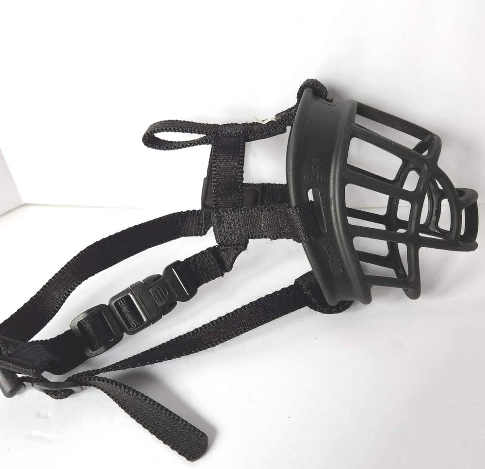Baskerville Ultra Muzzle Blk Size 2 Comfortable for Cocker Spaniel or Beagle Dog