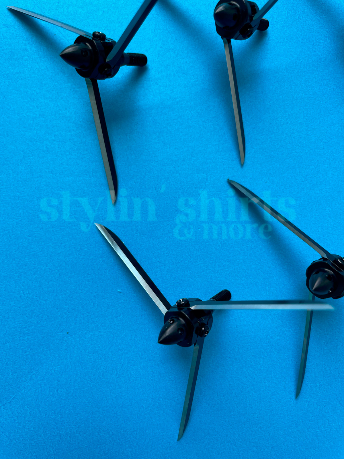 Turkey Head Hunting Point Archery Fixed Three Blade Broadheads 125 Grain 3 3/4"