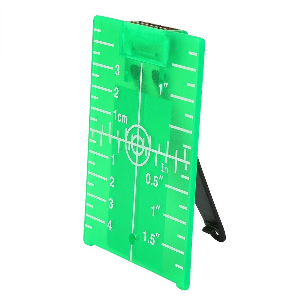 Laser Level Target Plate, Double Scale Cross Line Meter, Green