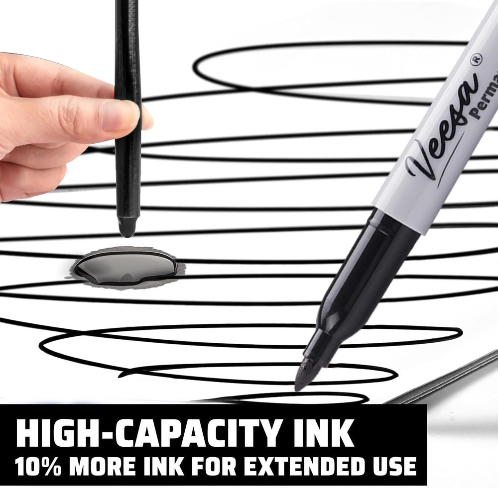 Permanent Markers Black Bulk Fine Point 100 Pack Permanent Marker Set Logistics