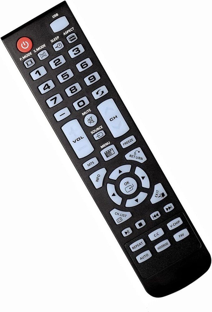 Universal Remote Control Replacement for All Element TV LCD LED HDTV Black