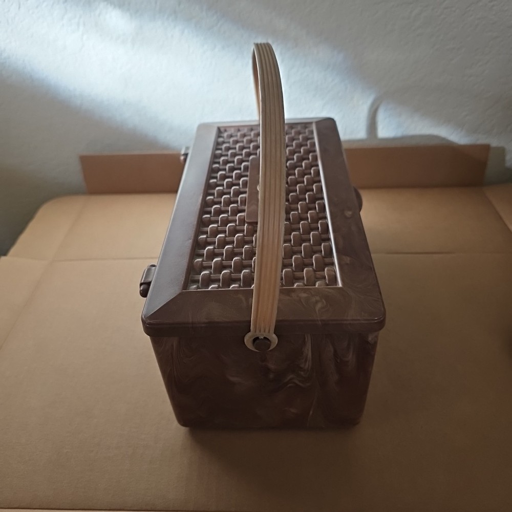 Vintage Plastic Sewing Caddy handle