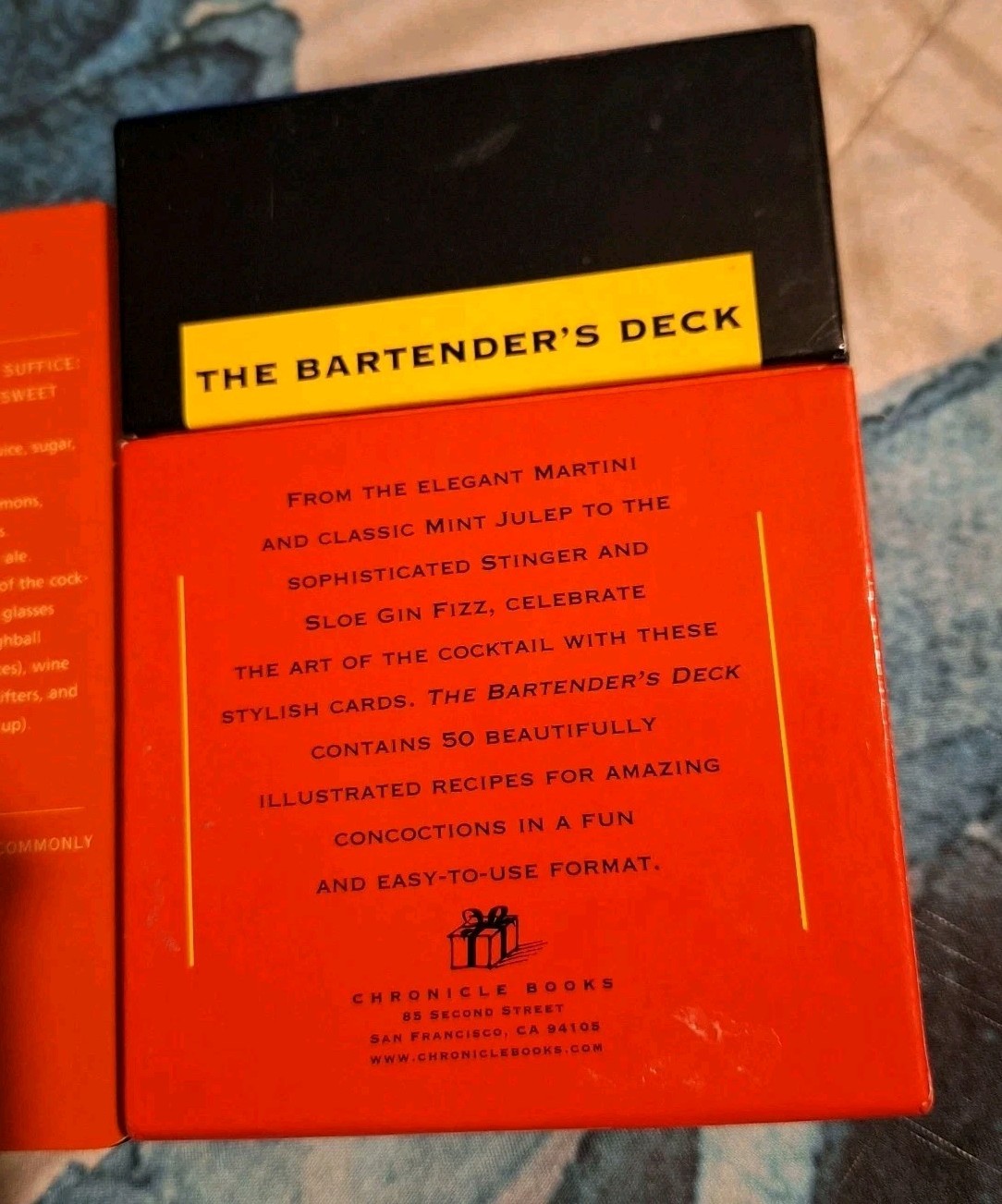 Vtg "THE BARTENDER'S DECK" Cocktail Guide Recipe Cards 50 in deck FREE SHIPPING
