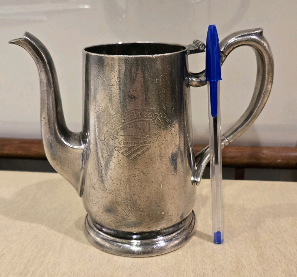 Charlie's Cafe Exceptionale Coffee Pot Minnesota Restaurant Ware SILVER PLATE