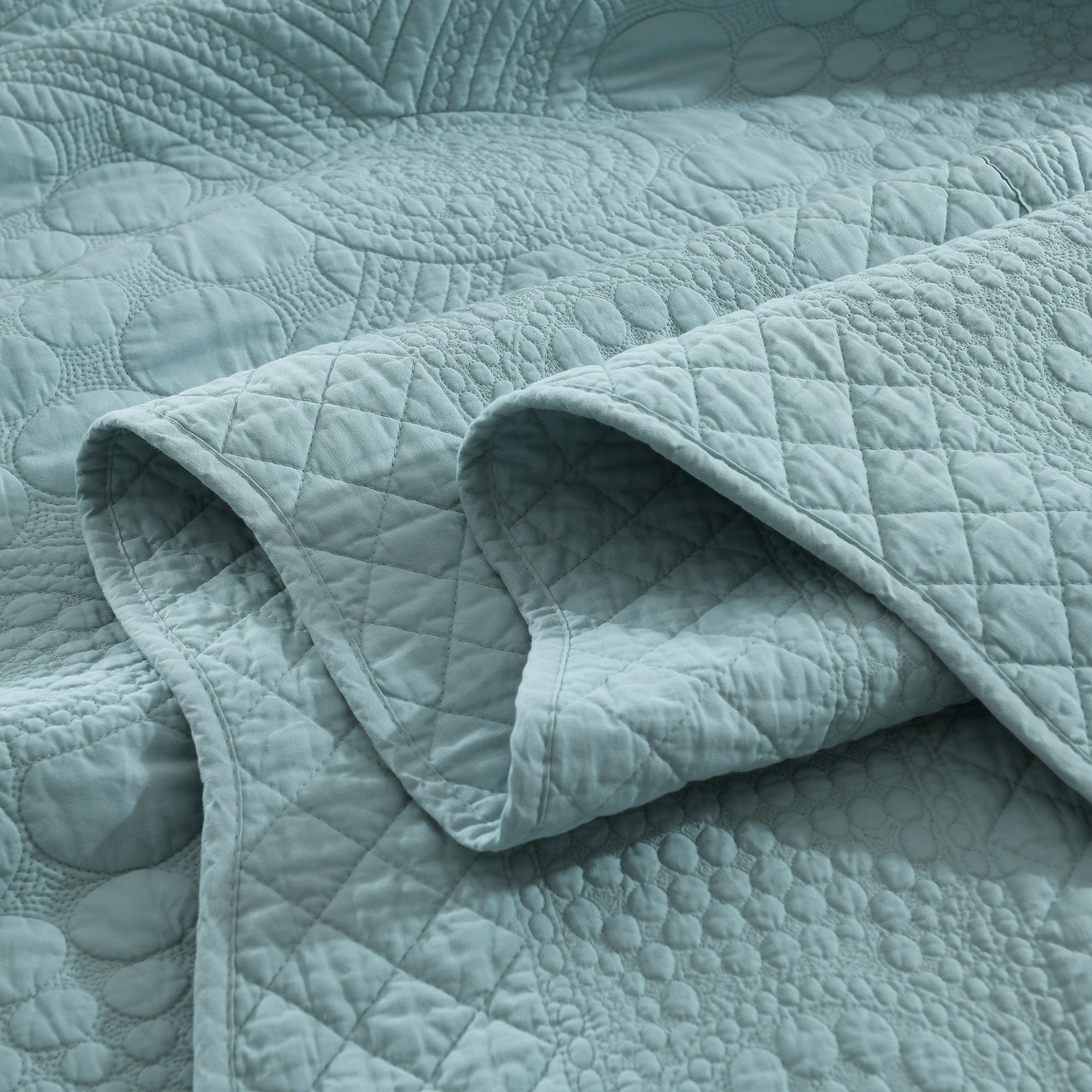 3PCS Cotton Oversized Bedspread Set Coverlet Set Lightweight Quilt Set