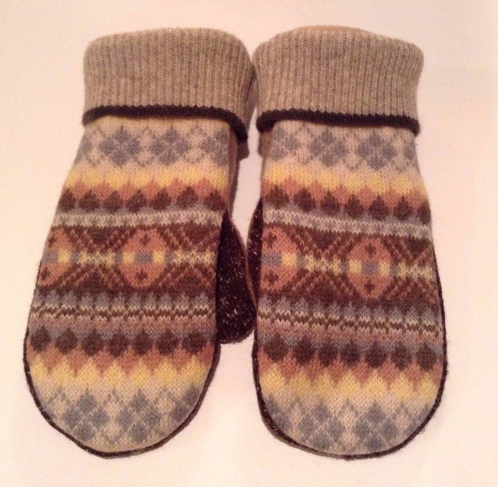 Handmade Wool Mittens from Upcycled Sweaters-Fleece Lined up-cycled wool