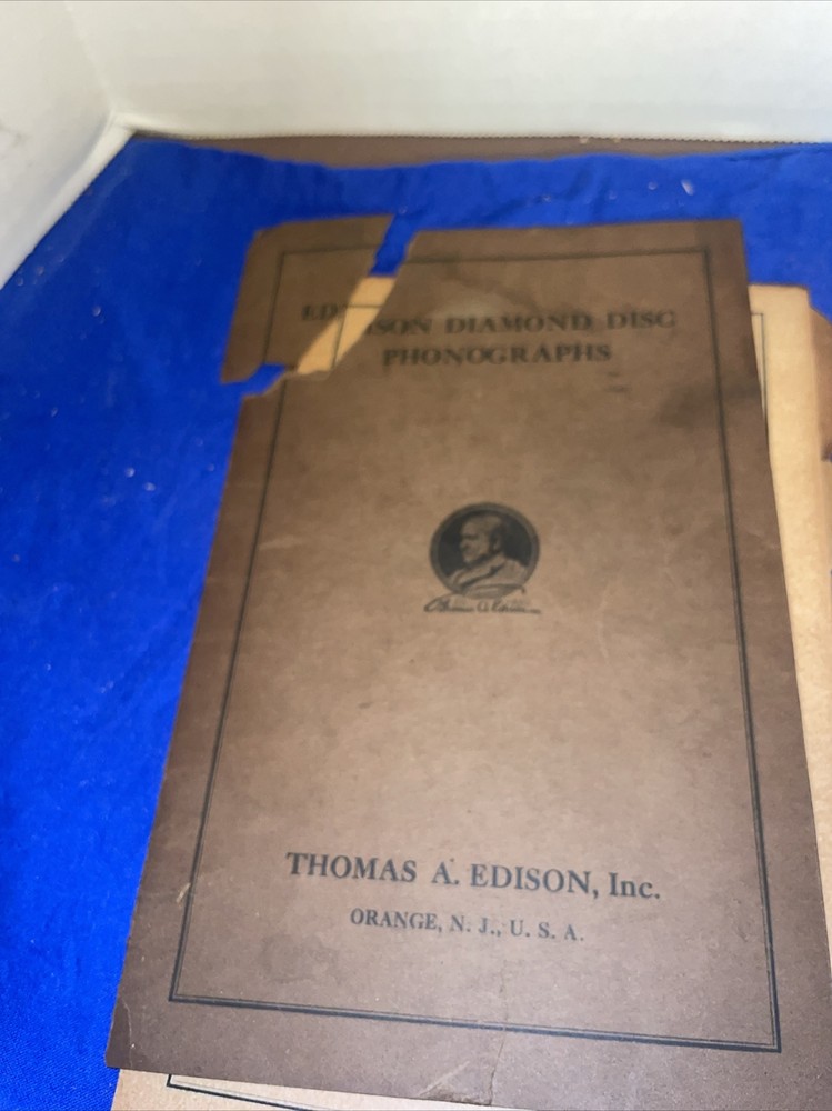 EDISON DIAMOND DISC PHONOGRAPH PAMPLET INSTRUCTIONS FOR SETTING UP AND OPERATING