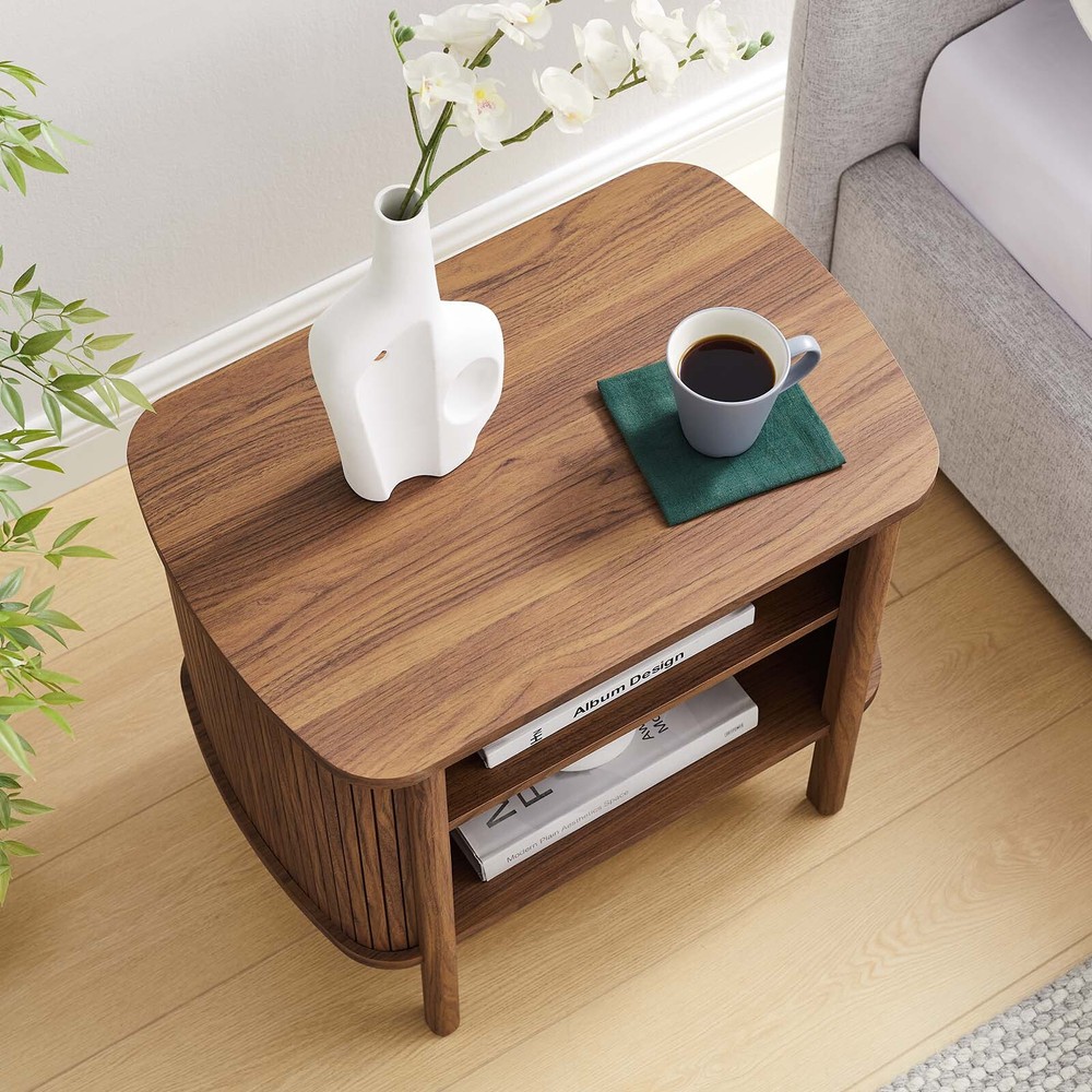 Modway Cadence Open Nightstand in Walnut