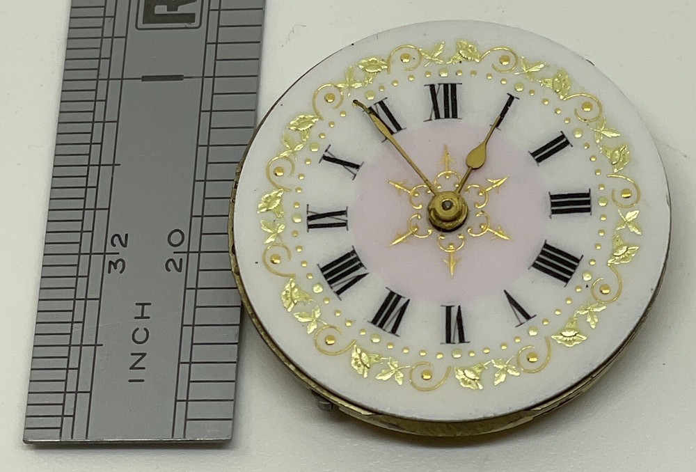 SWISS POCKET WATCH MOVEMENT Beautiful Dial Runs