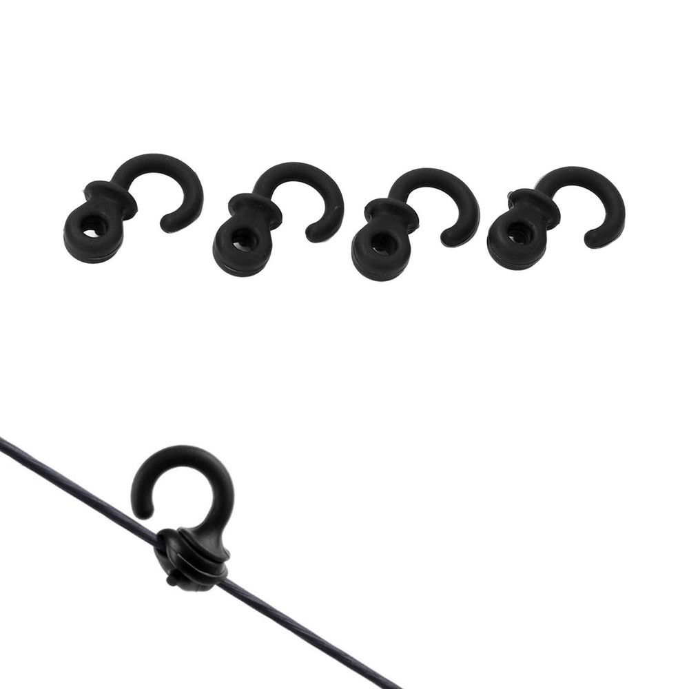 4x Archery String Silencers Monkey Tail Compound Bow String Stabilizer Black