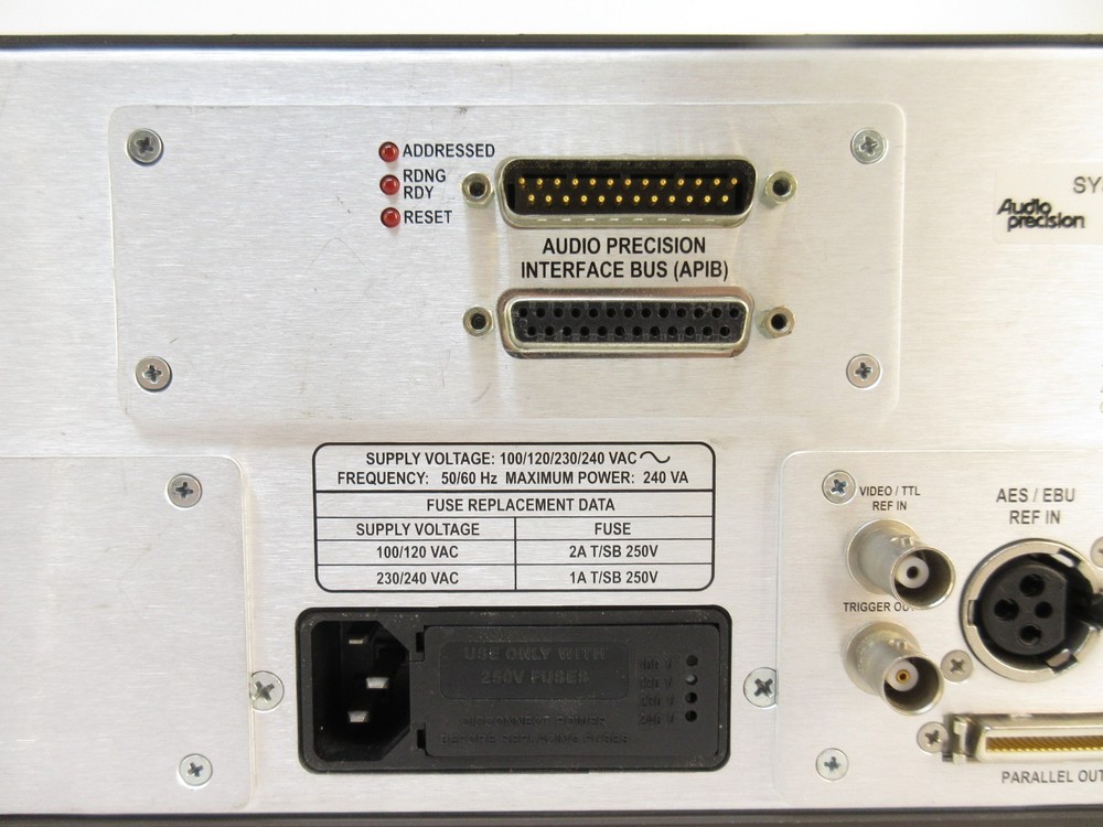 Audio Precision SYS2722 Audio Analyzer w/ Opt APIB, BUR, AWT Filter, USB Adapter