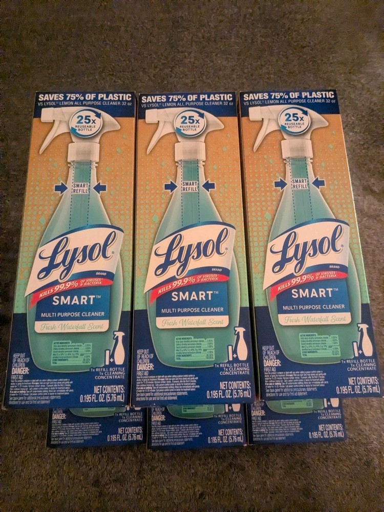 (6) Lysol® Fresh Waterfall Scent Multi Purpose Cleaner Refill Bottle Concentrate