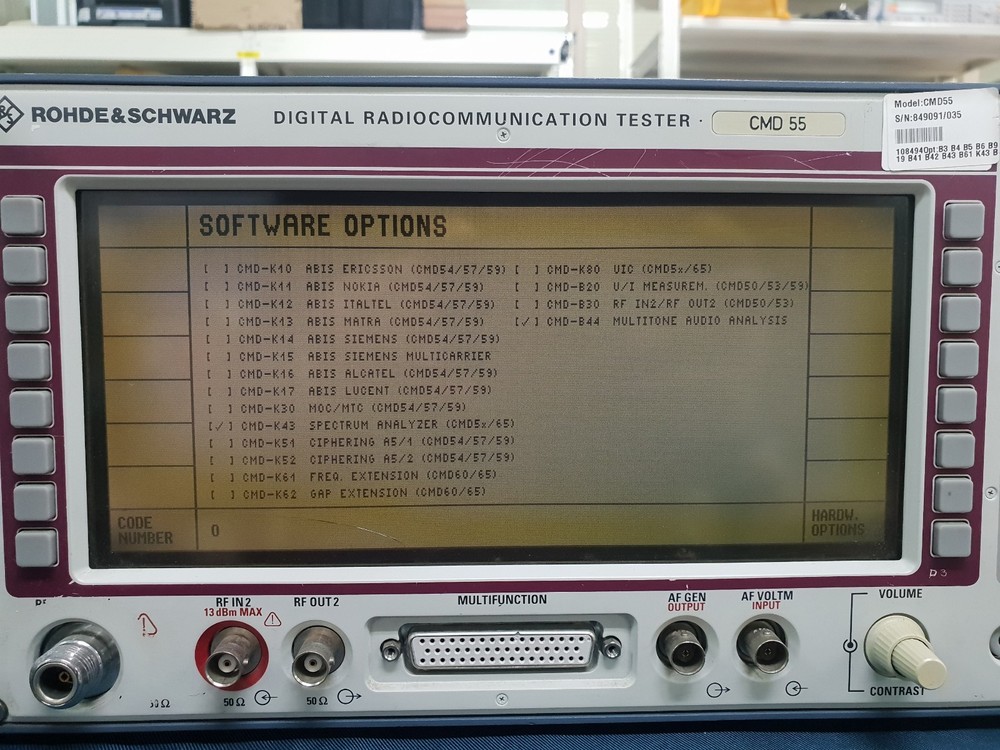 Rohde&Schwarz CMD55: Digital Radiocommunication Tester (w/opt)