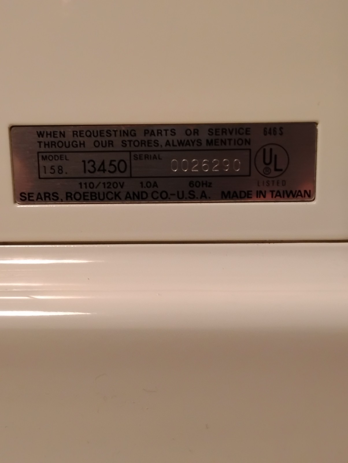 Vintage Sears/ Kenmore 158.1345 Sewing Machine