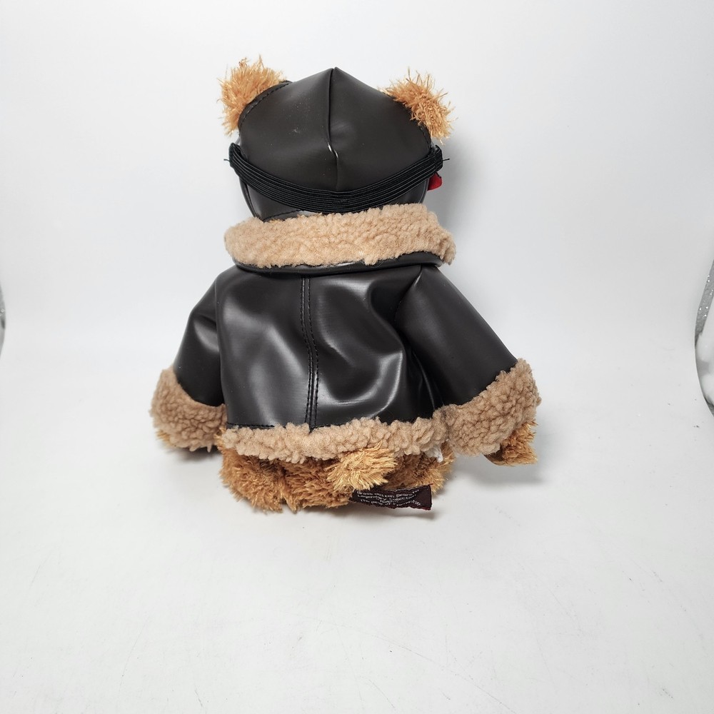 PLUSH TEDDY BEAR DRESSED AS AN Aviator "Ralph" Brass Button Bears