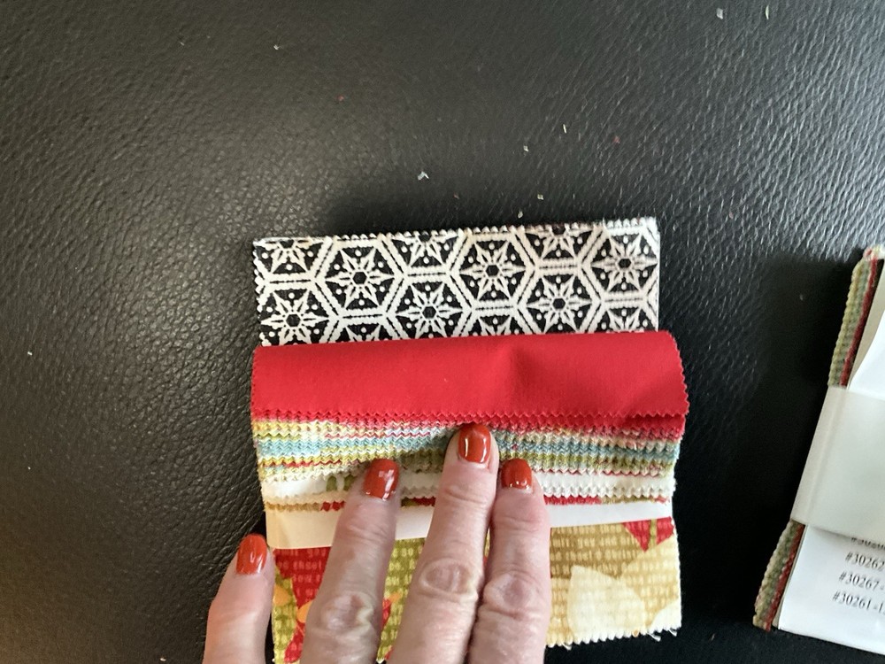 Charm Squares Christmas Jovial Fabric by Moda’s basic gray