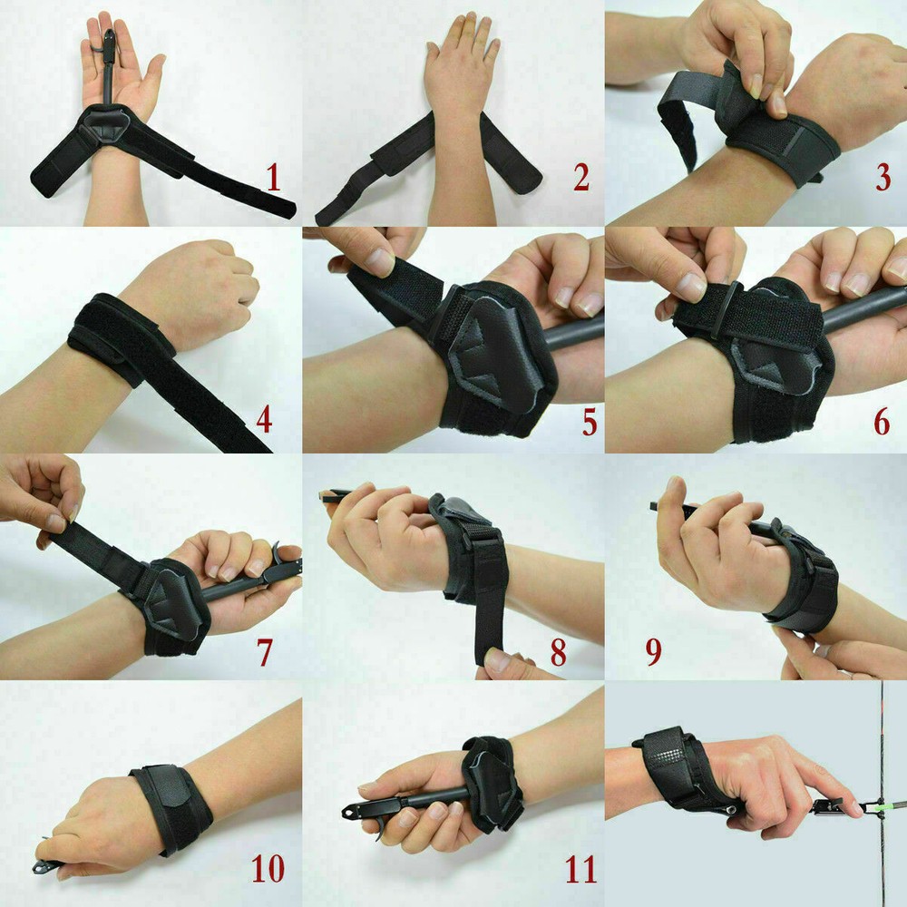 Compound Bow Release Aid Wrist Trigger Adjustable Strap Quick Release Ca Or Bk